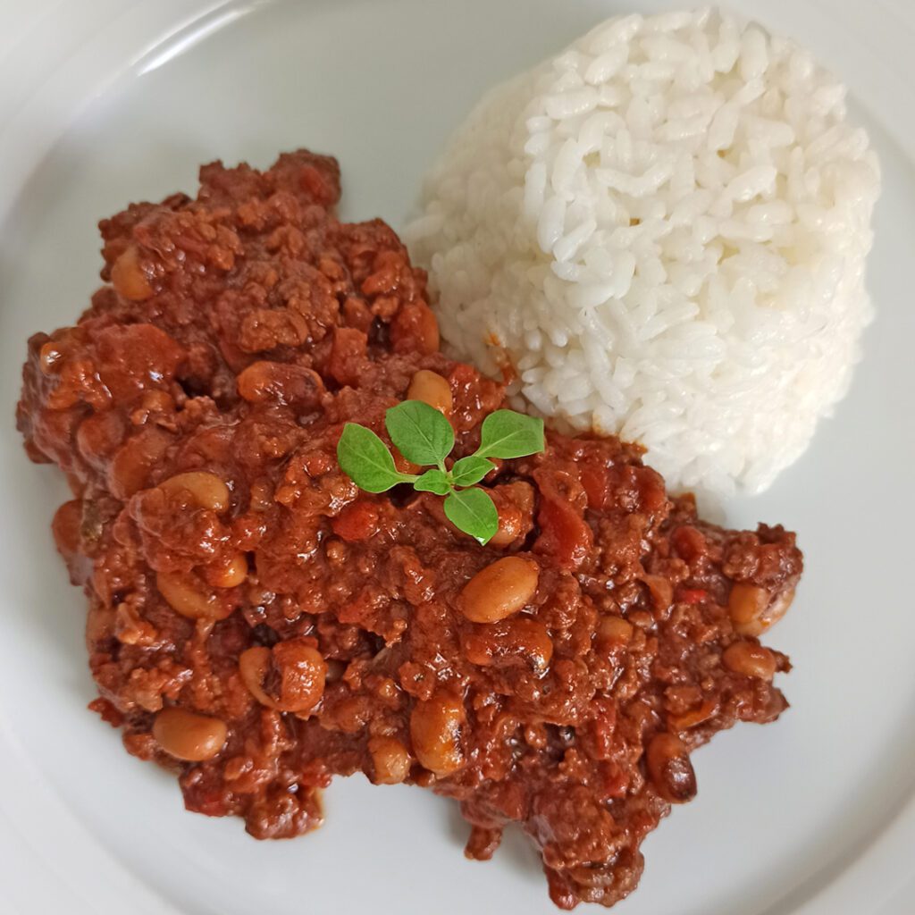 Chili con carne con un toque de chocolate