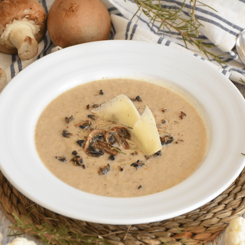 Crema de coliflor y champiñones