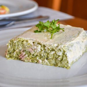 Pudín de atún y brócoli
