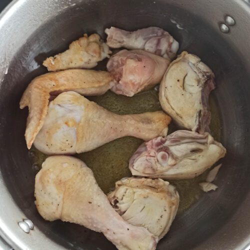 pollo en salsa de almendras