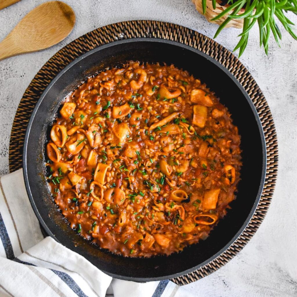 Arroz meloso con sepia