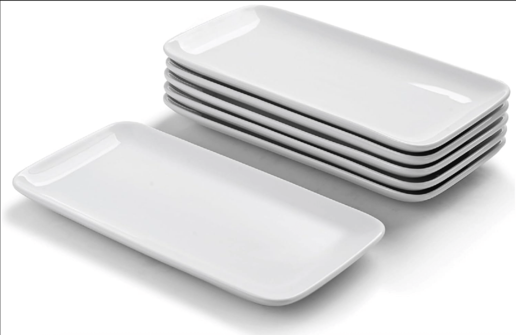 plato rectangular llano