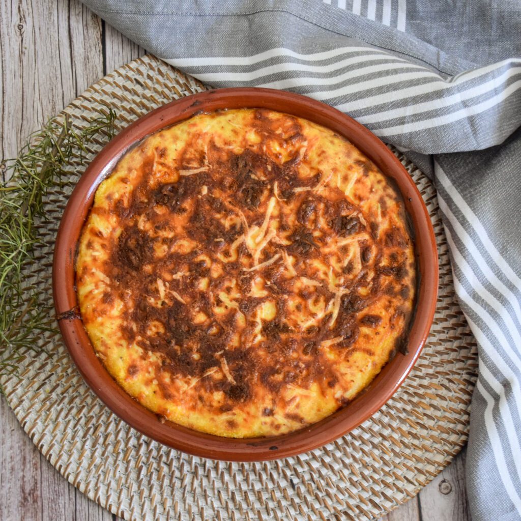 Pastel de verduras y carne sin gluten