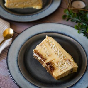 Pudín de natillas y roscón de Reyes