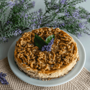 Cheesecake de manzana y nueces