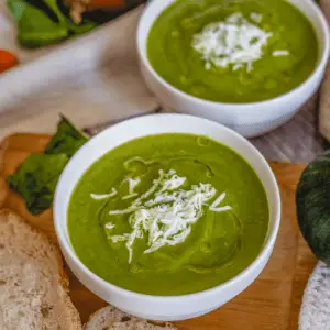 crema de verduras de espinacas y zapallitos