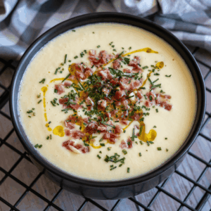 crema fria de espárragos blancos