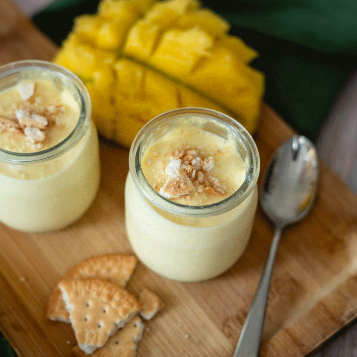 mousse de mango muy facil.