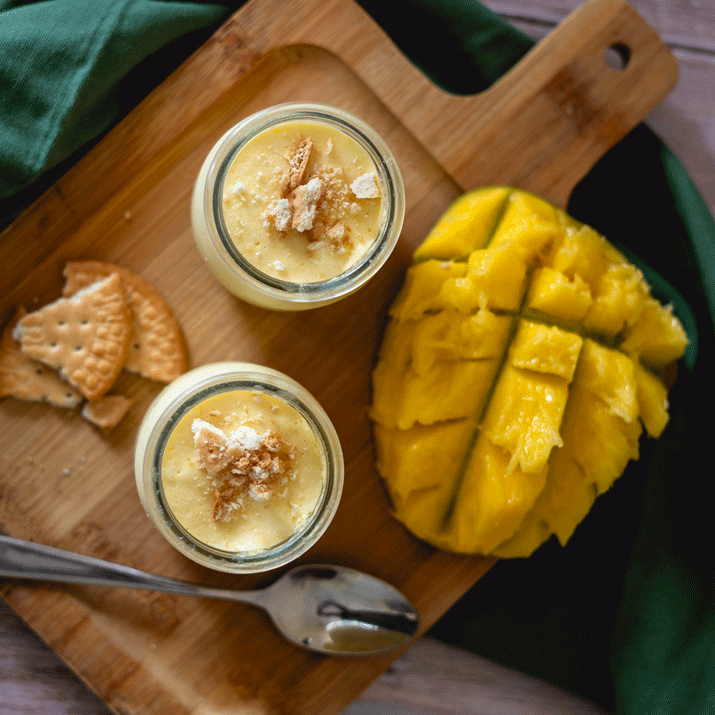 mousse de mango muy facil.