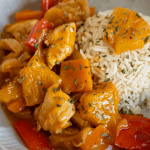 pollo con piña estilo asiatico