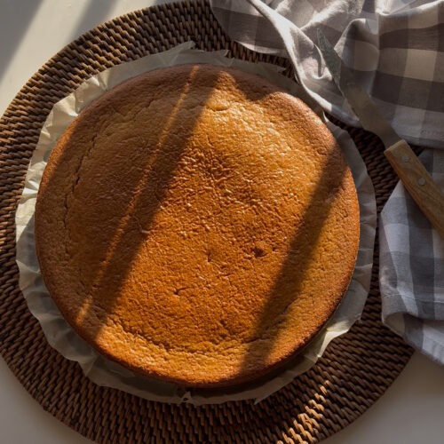 Bizcocho de yogur saludable bajo en azúcar y con avena