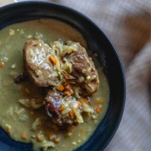 Carrilleras con curry y leche de coco