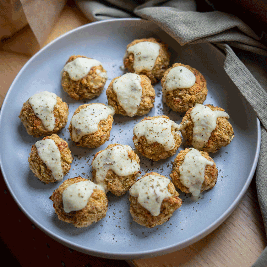 albóndigas de brócoli bacon y queso