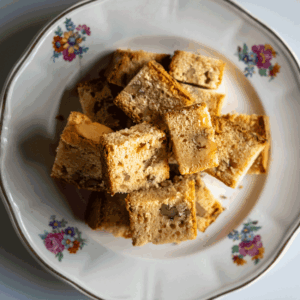Brownie de chocolate blanco