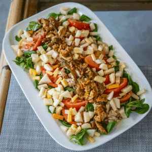 Ensalada de queso y pollo