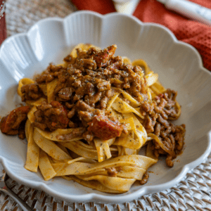 Espaguetis con salsa de carrillera