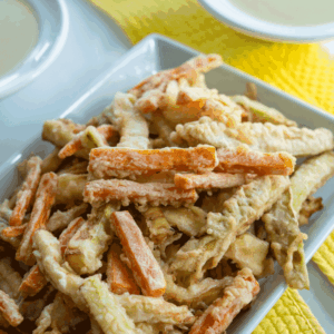 verduras en tempura crujientes