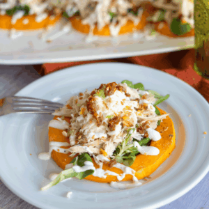 Ensalada de calabaza y pollo